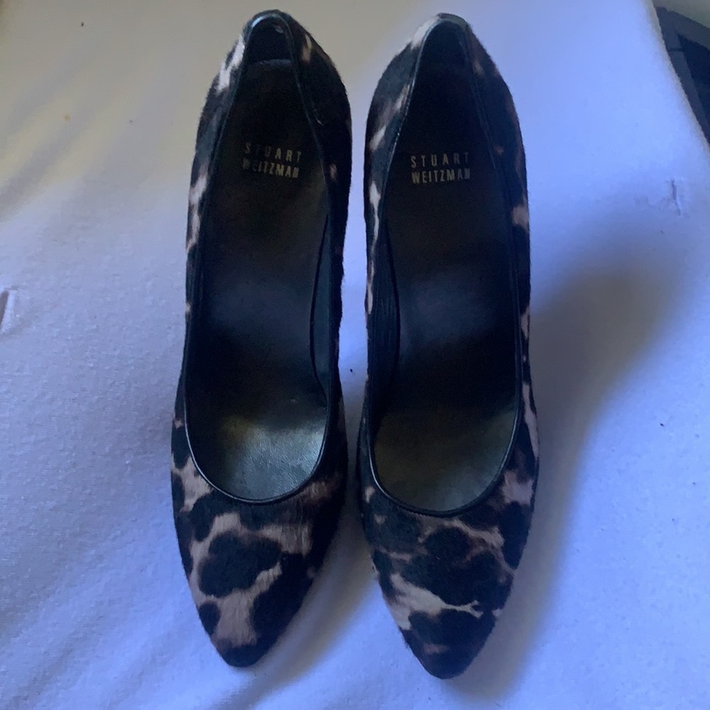 Designer Stuart Weitzman Leopard Print Calf Hair … - image 6